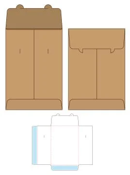 Box packaging die cut template design. 3d mock-up Stock Illustration