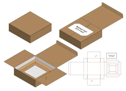 Box packaging die cut template design. 3d mock-up Stock Illustration