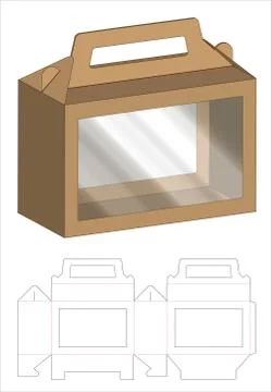 Box packaging die cut template design. 3d mock-up Stock Illustration