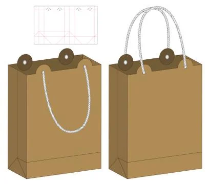 Box packaging die cut template design. 3d mock-up Stock Illustration