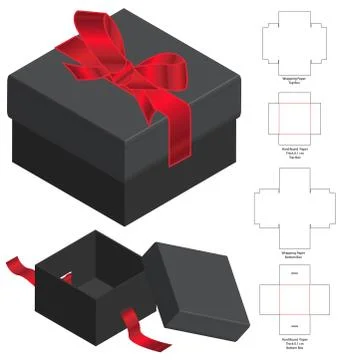 Box packaging die cut template design. 3d mock-up Stock Illustration