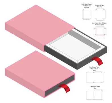 Box packaging die cut template design. 3d mock-up Stock Illustration