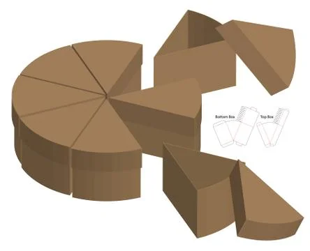 Box packaging die cut template design. 3d mock-up Stock Illustration