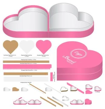 Box packaging die cut template design. 3d mock-up Stock Illustration