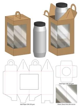 Box packaging die cut template design. 3d mock-up Stock Illustration