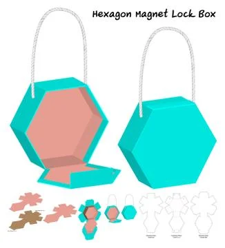 Box packaging die cut template design. 3d mock-up Stock Illustration