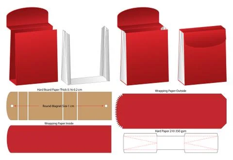 Box packaging die cut template design. 3d mock-up Stock Illustration