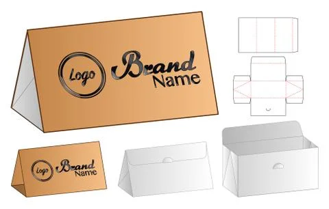 Box packaging die cut template design. 3d mock-up Stock Illustration