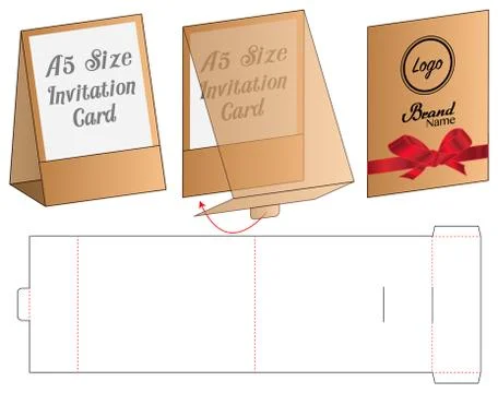 Box packaging die cut template design. 3d mock-up Stock Illustration