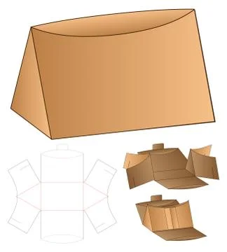 Box packaging die cut template design. 3d mock-up Stock Illustration