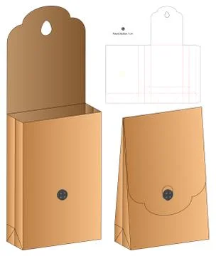 Box packaging die cut template design. 3d mock-up Illustrazione stock