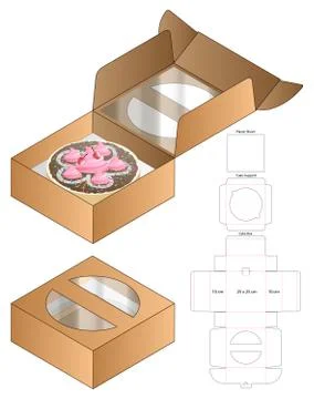 Box packaging die cut template design. 3d mock-up Stock Illustration