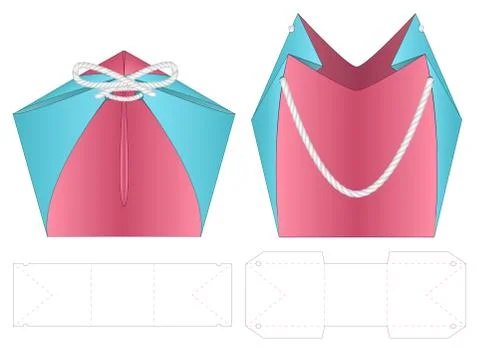 Box packaging die cut template design. 3d mock-up Stock Illustration