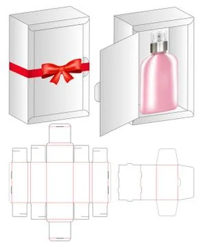 Box packaging die cut template design. 3d mock-up Stock Illustration