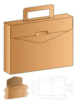 Box packaging die cut template design. 3d mock-up Stock Illustration