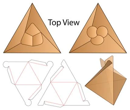 Box packaging die cut template design. 3d mock-up Stock Illustration