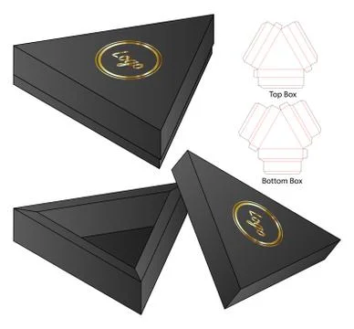 Box packaging die cut template design. 3d mock-up Stock Illustration