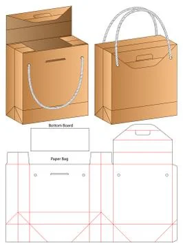 Box packaging die cut template design. 3d mock-up Stock Illustration