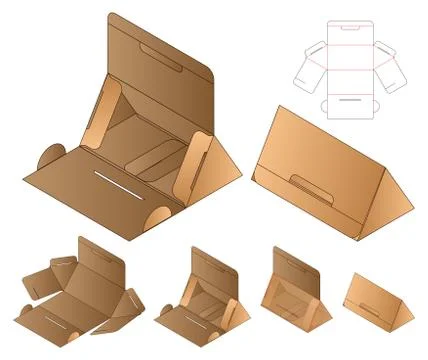 Box packaging die cut template design. 3d mock-up Stock Illustration