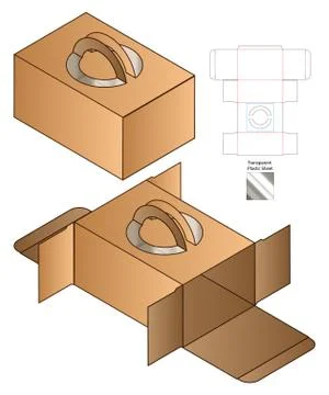 Box packaging die cut template design. 3d mock-up Stock Illustration