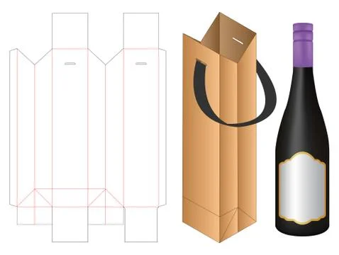Box packaging die cut template design. 3d mock-up Stock Illustration