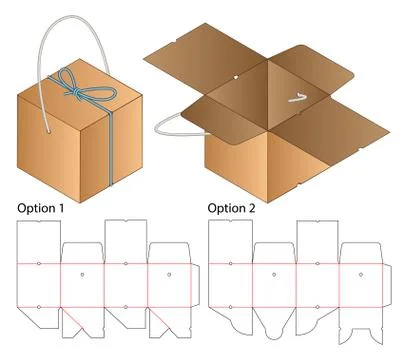 Box packaging die cut template design. 3d mock-up Stock Illustration