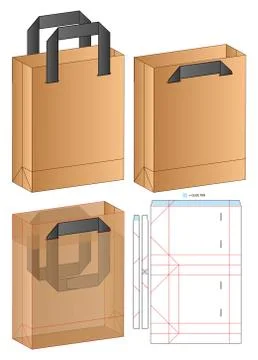 Box packaging die cut template design. 3d mock-up Stock Illustration