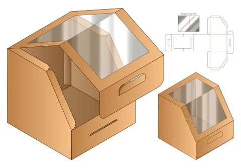 Box packaging die cut template design. 3d mock-up Stock Illustration