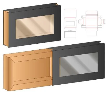 Box packaging die cut template design. 3d mock-up Stock Illustration