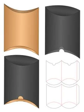 Box packaging die cut template design. 3d mock-up Stock Illustration