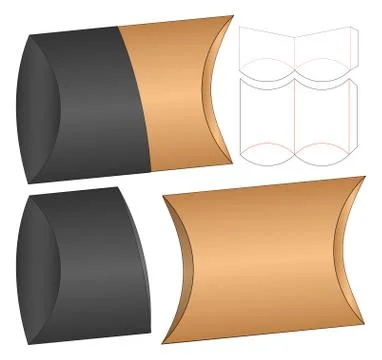 Box packaging die cut template design. 3d mock-up Stock Illustration