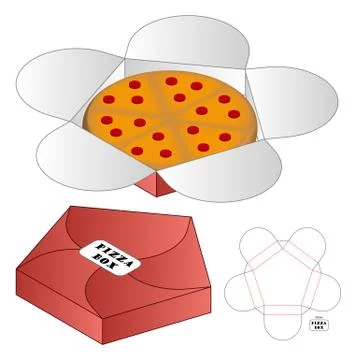 Box packaging die cut template design. 3d mock-up Illustrazione stock