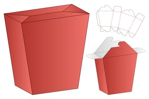 Box packaging die cut template design. 3d mock-up Stock Illustration