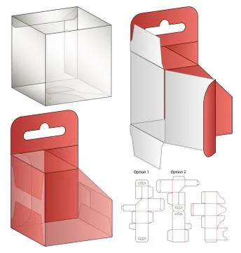 Box packaging die cut template design. 3d mock-up Stock Illustration