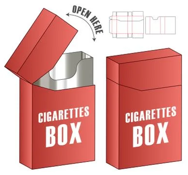 Box packaging die cut template design. 3d mock-up Stock Illustration