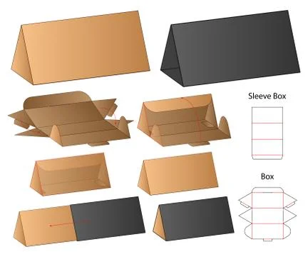 Box packaging die cut template design. 3d mock-up Stock Illustration