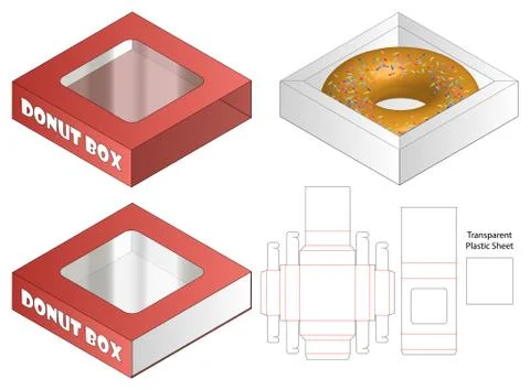 Box packaging die cut template design. 3d mock-up Stock Illustration