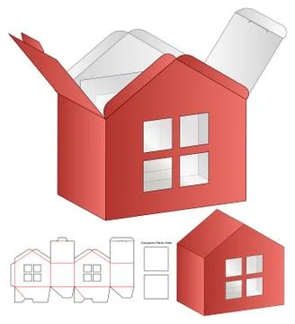 Box packaging die cut template design. 3d mock-up Stock Illustration