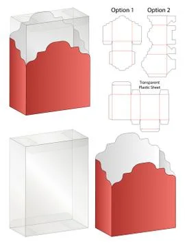 Box packaging die cut template design. 3d mock-up Illustrazione stock