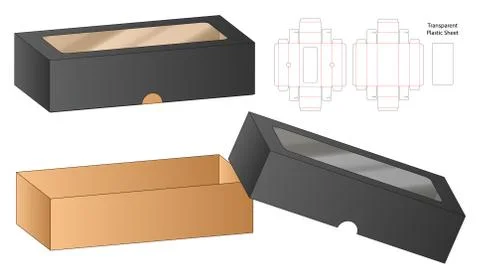 Box packaging die cut template design. 3d mock-up Stock Illustration