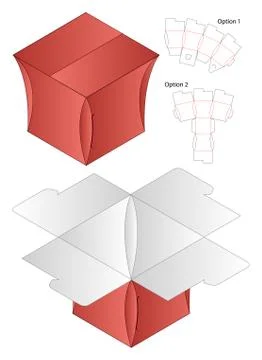 Box packaging die cut template design. 3d mock-up Stock Illustration