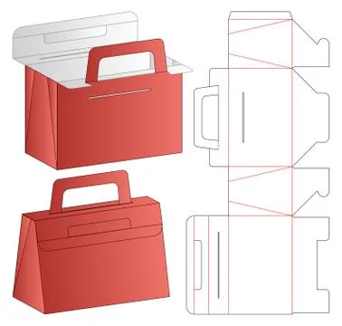 Box packaging die cut template design. 3d mock-up Stock Illustration