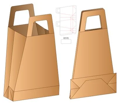 Box packaging die cut template design. 3d mock-up Stock Illustration