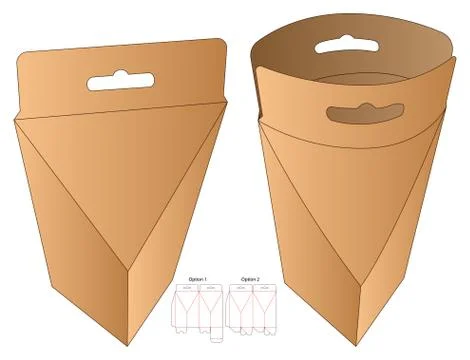 Box packaging die cut template design. 3d mock-up Stock Illustration