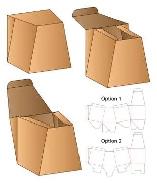 Box packaging die cut template design. 3d mock-up Stock Illustration