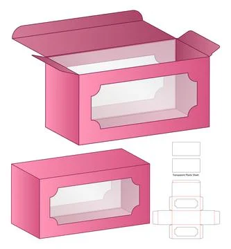 Box packaging die cut template design. 3d mock-up Stock Illustration