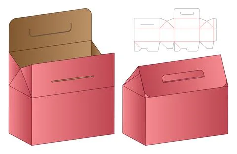 Box packaging die cut template design. 3d mock-up Stock Illustration