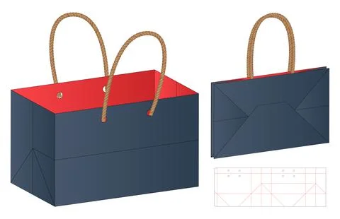 Box packaging die cut template design. 3d mock-up Stock Illustration