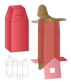 Box packaging die cut template design. 3d mock-up Stock Illustration