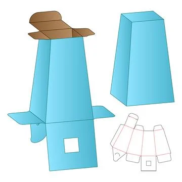 Box packaging die cut template design. 3d mock-up Stock Illustration